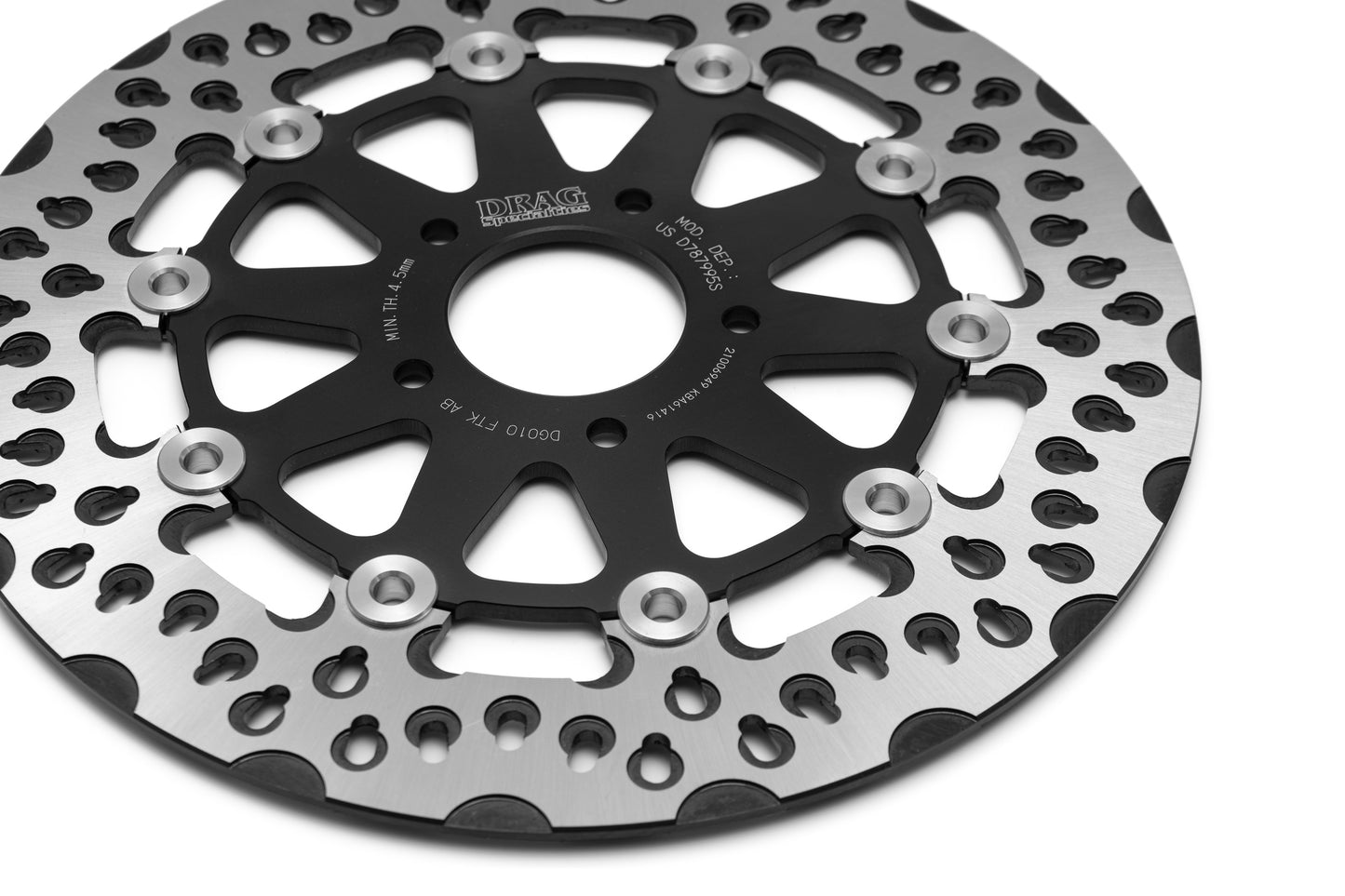 Harley Davidson front brake rotor by Killer Custom white background