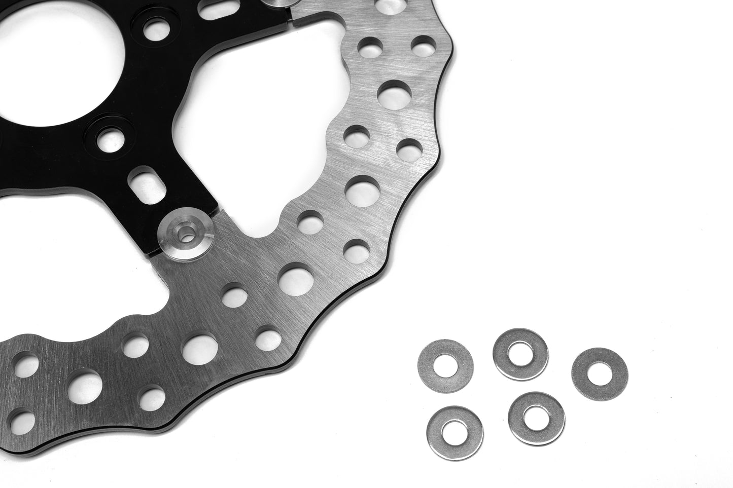 Zoomed Harley Davidson big brake rotor kit by Killer Custom white background