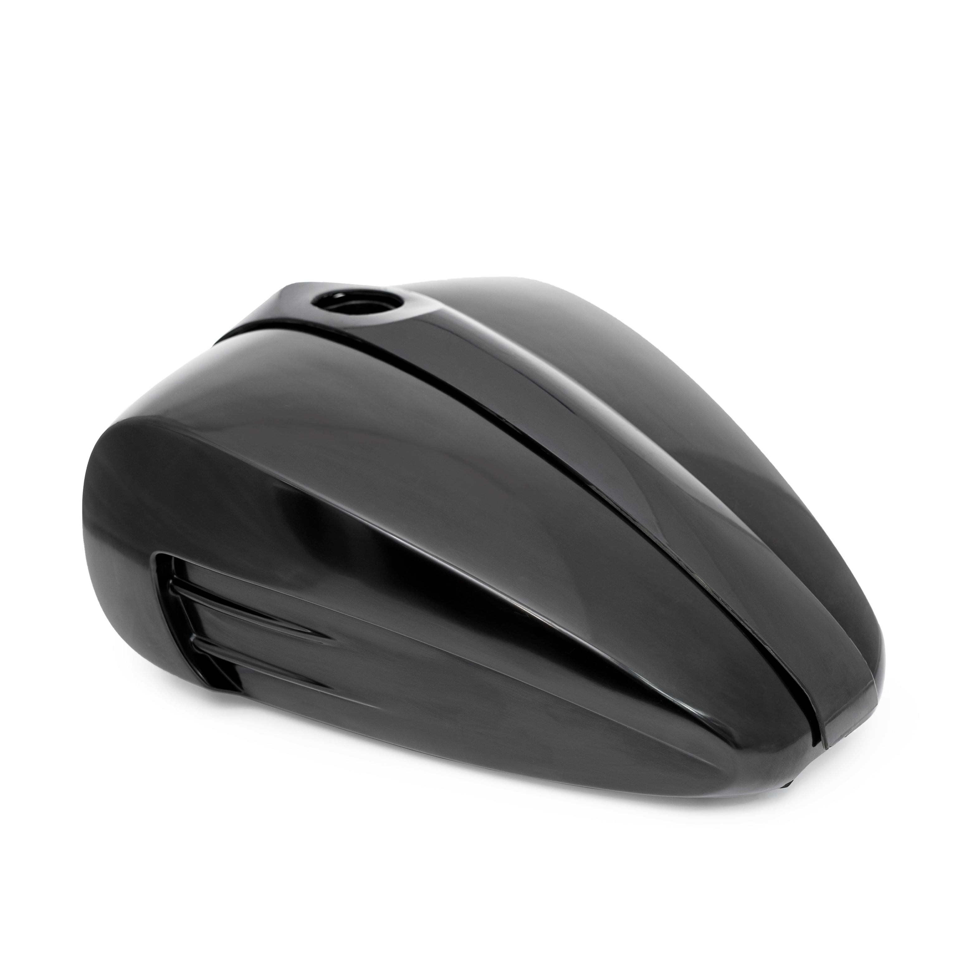 OUMURS Flush Pop-Up Fuel Gas Cap For Harley Sportster 883/1200, Softail, Dyna, Touring – Matte Black/Chrome
