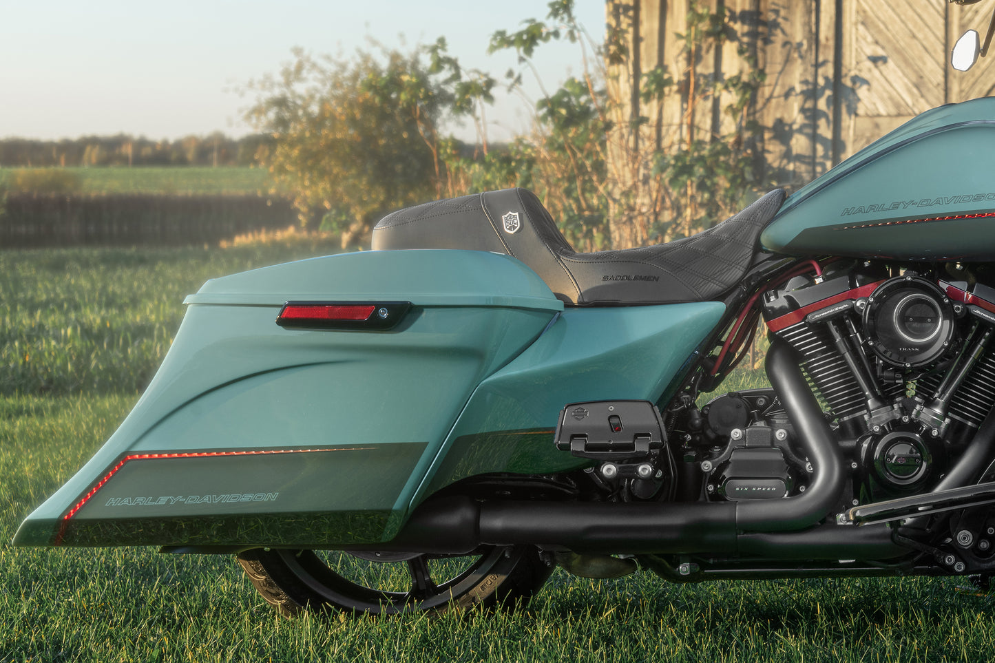 Stretched Extended Touring Side Covers 2014-2023 "Crested"