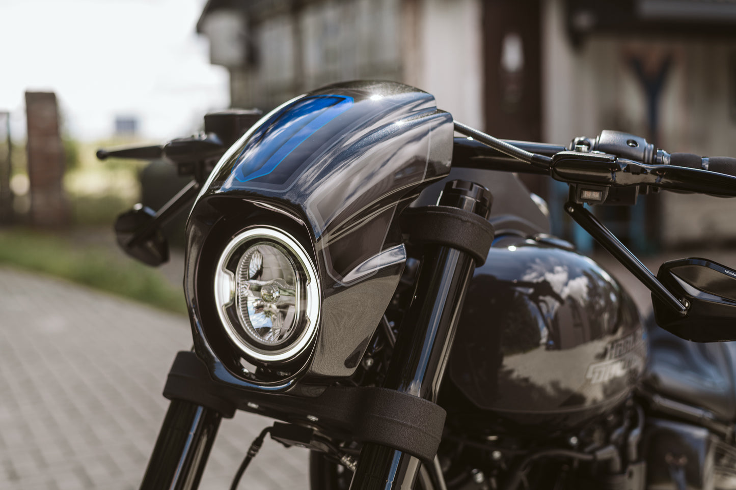"Aggressor" Series Softail M8 Low Rider S FXLRS Headlight Fairing 2018-2025