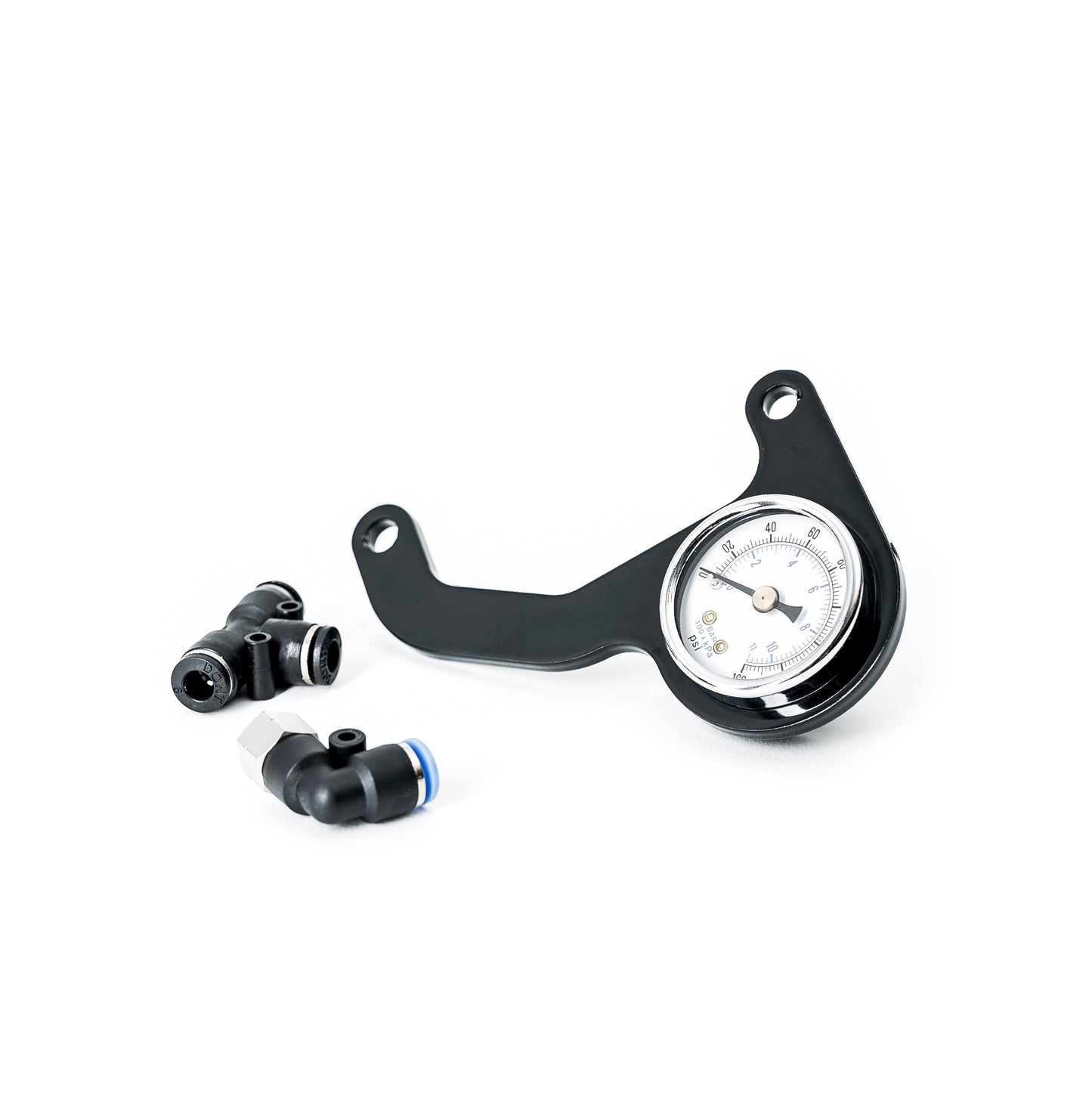 V-Rod Rocker Box Mounted Air Ride Pressure Gauge Kit