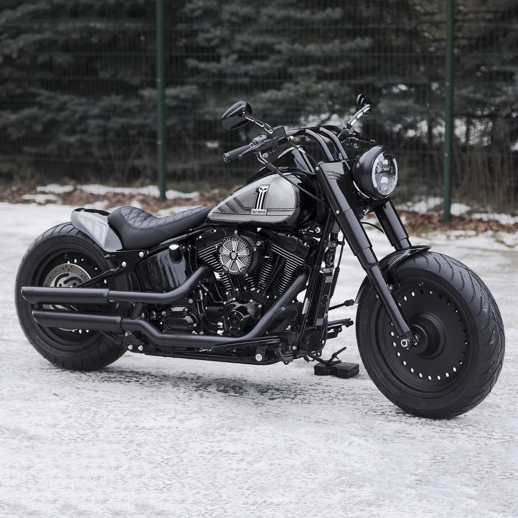 Harley-Davidson Short Bobber Softail Rear Fender And Seat Kit For 200 Tire Oldschool Fenders