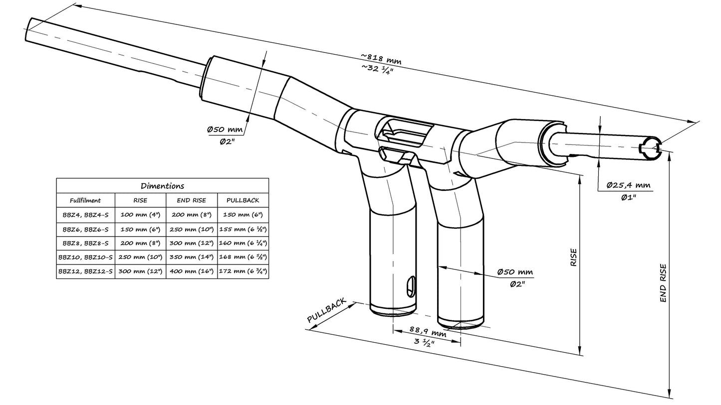 Killer Custom "Drag-T" Mega Handlebars (with Stealth View speedometer option)