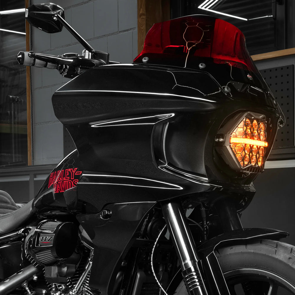 Honey Comb LED Front Headlight for Harley-Davidson FXLRST Low Rider ST 2022–2025