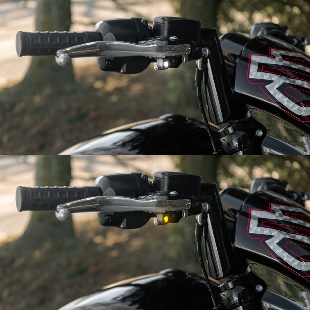 2025+ Harley-Davidson Softail Front LED Turn Signals – CNC, Plug & Play (DRL Option)