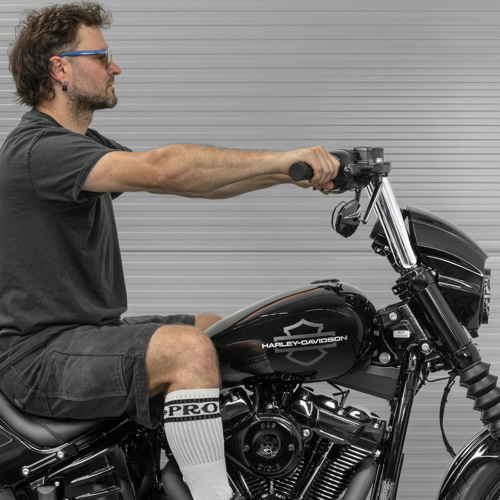 "Maverick" 2" Fat Bars Built for Harleys with 1" Risers, Chrome