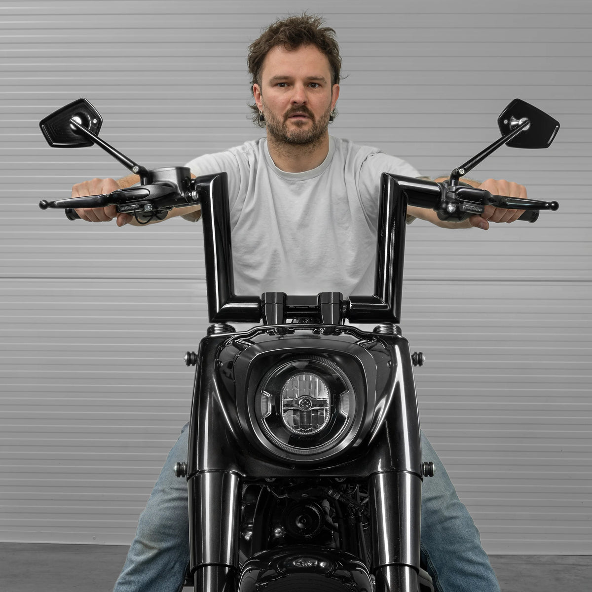 "Outlaw" 2" Fat Bars Built for Harleys with 1" Risers