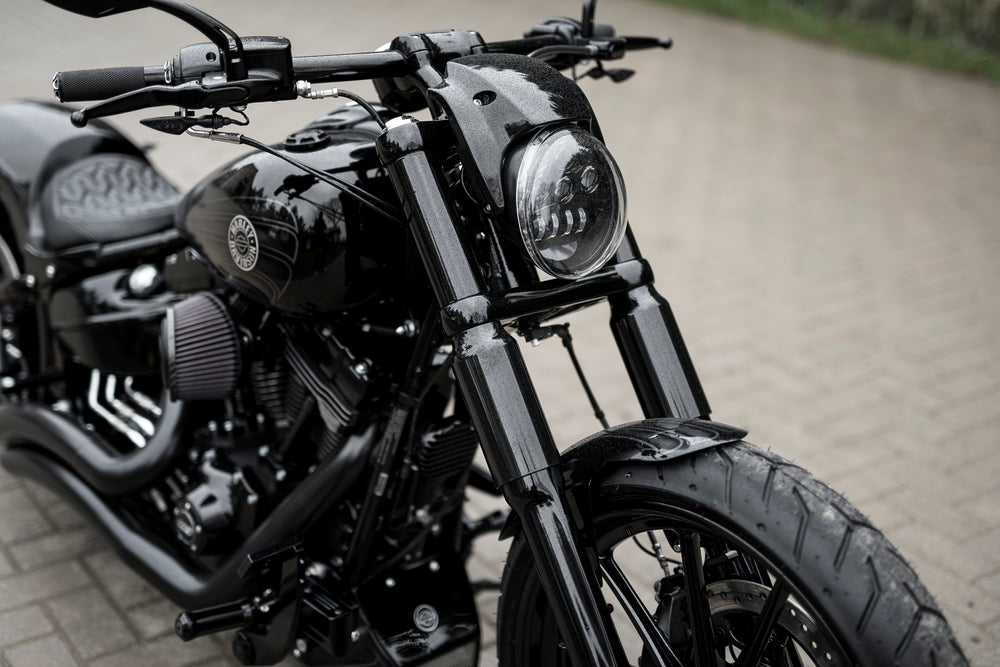 FINMOKAL Koplamp Kuip Cover Voor Harley Davidson Softail Breakout FXBR107 FXBRS114 2018-2023 Hoofd Licht Bezel Trim Kuip Cowel Cover Kit (Mat Zwart FINMOKAL Koplamp Kuip Cover Voor Harley Davidson Softail Breakout FXBR107 FXBRS114 2018-2023 Hoofd Licht Bezel Trim Kuip Cowel Cover Kit (Mat Zwart