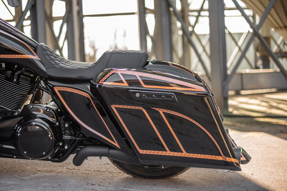 Harley-Davidson Extended Stretched Gas Tank and Side Cover Bagger